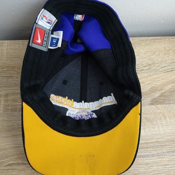 Nike NBA Los Angeles Lakers Men Black Hat Cap Size L-XL - Picture 5 of 7
